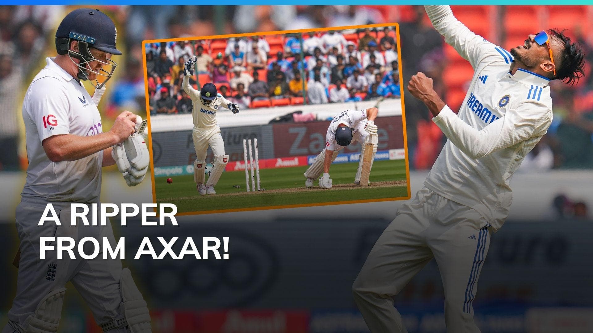 Watch: Axar Patel bowls an absolute beauty to get Jonny Bairstow’s wicket | India vs England