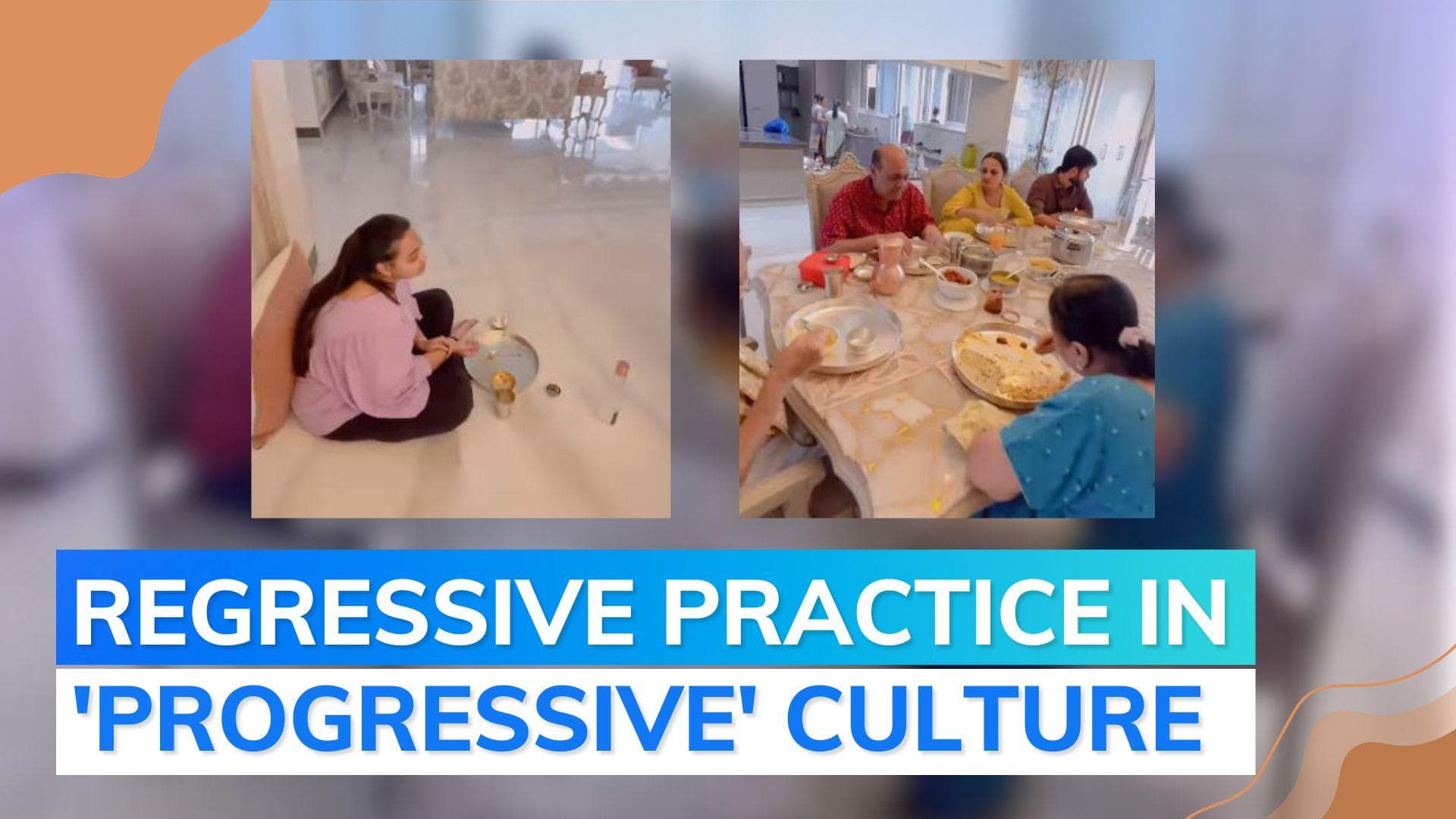 Influencer makes daughter sit on floor during family lunch because of her period, receives criticism