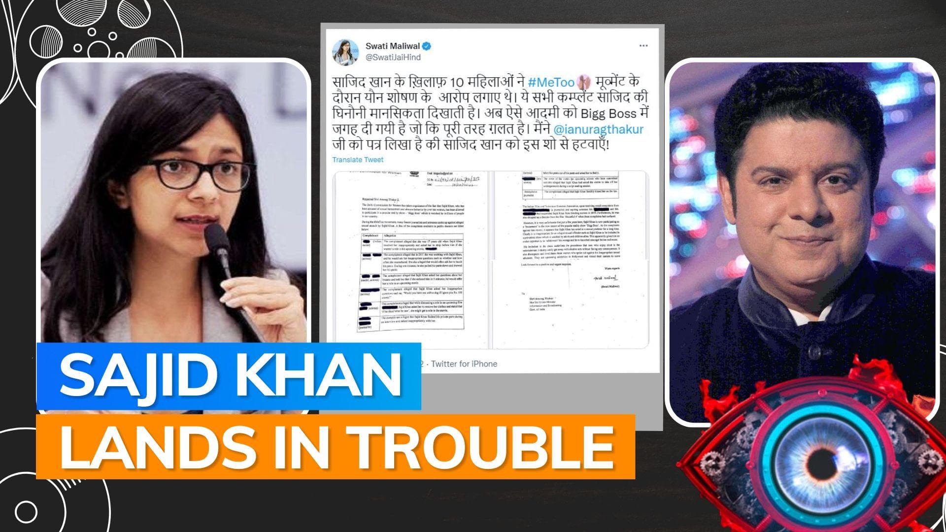 ‘Bigg Boss 16’: DCW chief writes to Union Minister Anurag Thakur, seeks removal of Sajid Khan from show