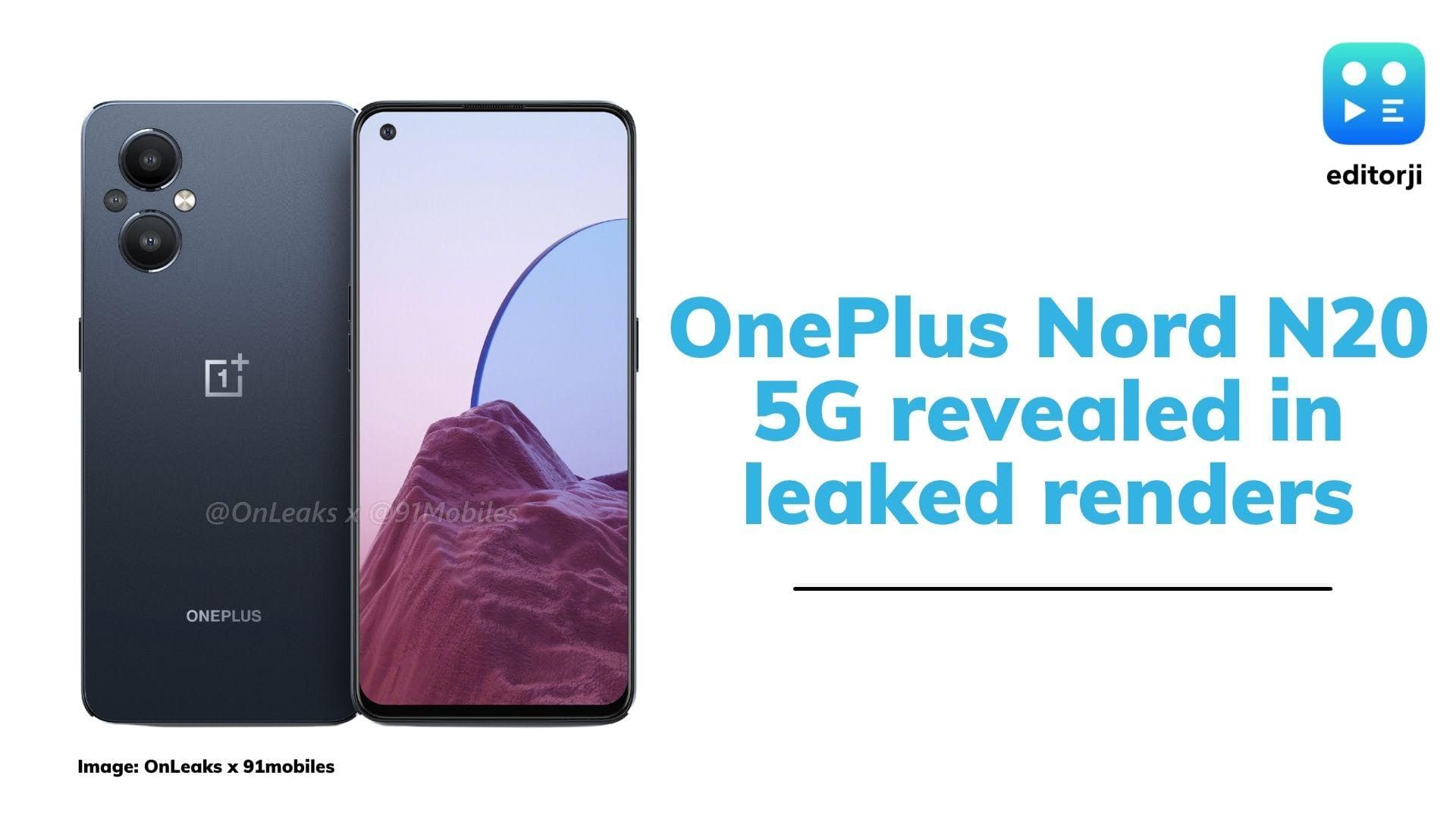 OnePlus Nord N20 5G revealed in renders: check specs, design