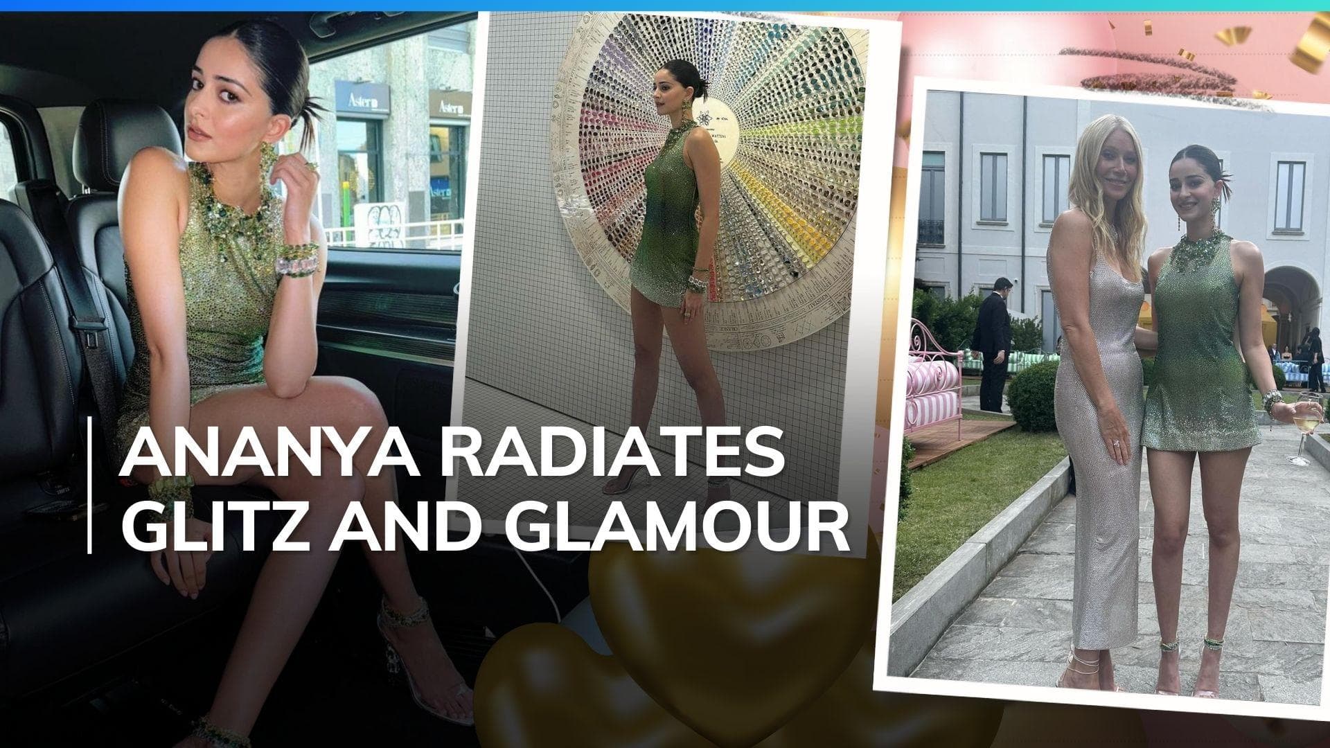 Ananya Panday meets Gwyneth Paltrow at Swarovski's Milan exhibition; looks stunning in crystallised dress