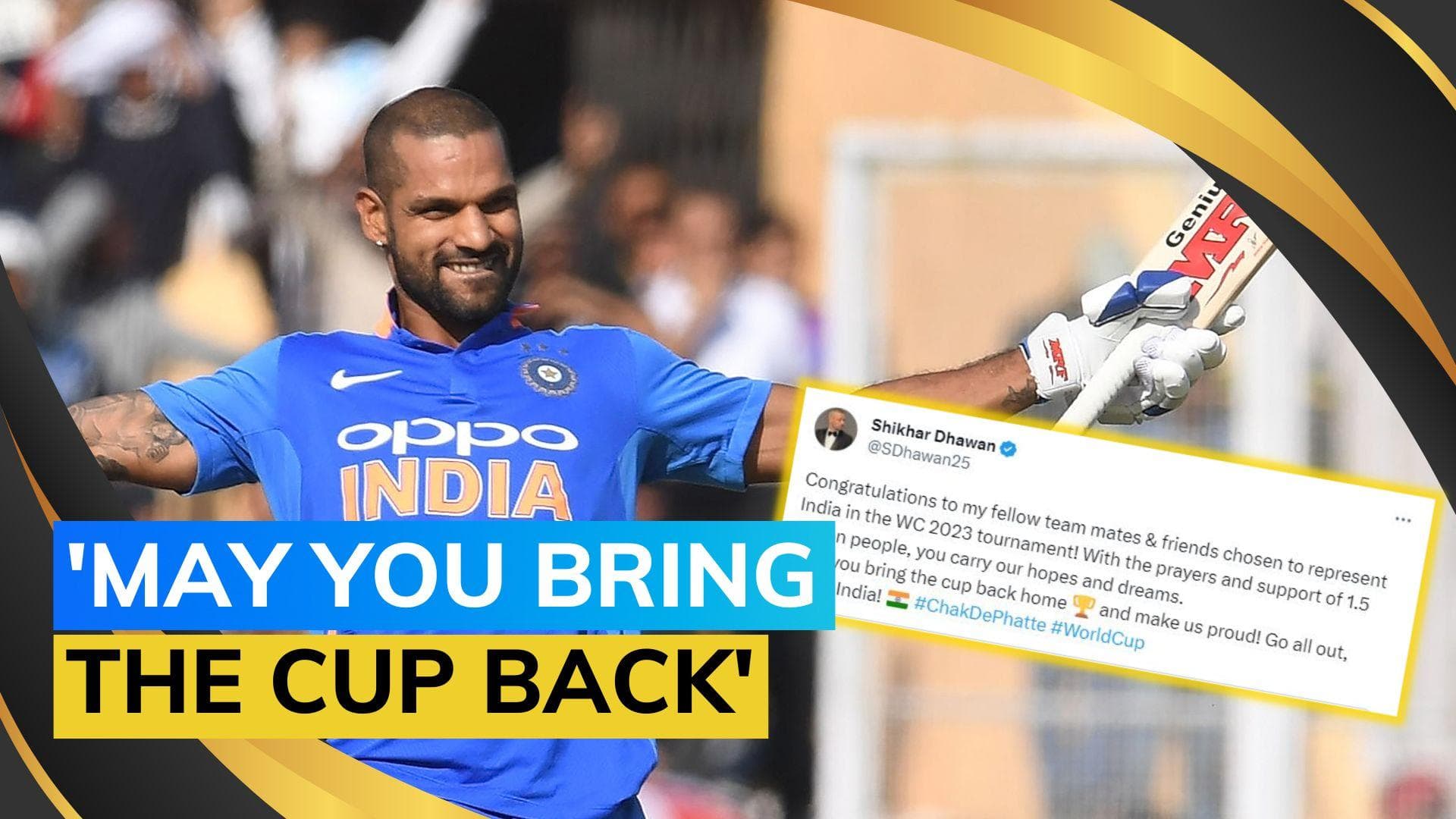 Shikhar Dhawan wins hearts with heartfelt post for Team India ahead of ODI World Cup 2023