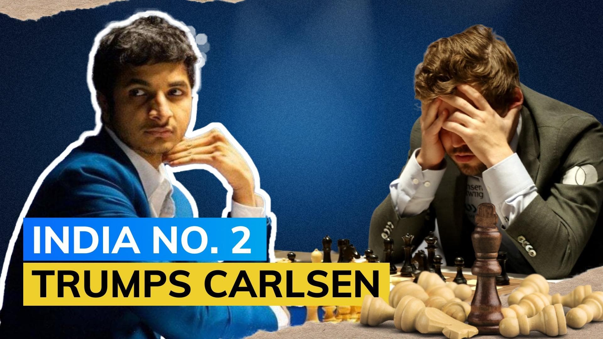  Indian Grandmaster Vidit Gujrathi stuns World No. 1 Magnus Carlsen