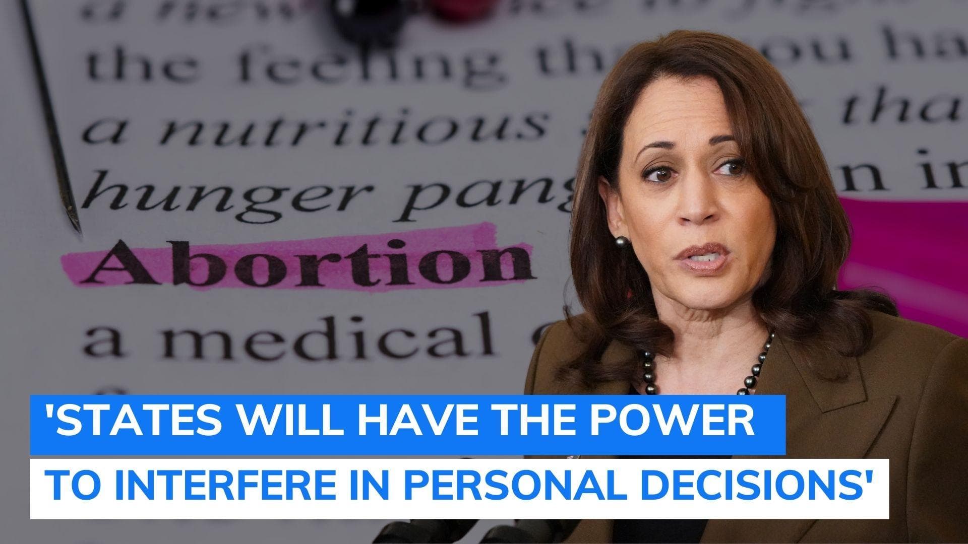 Could overturning of US abortion law 'Roe v Wade' erode rights? Here's what Kamala Harris has to say