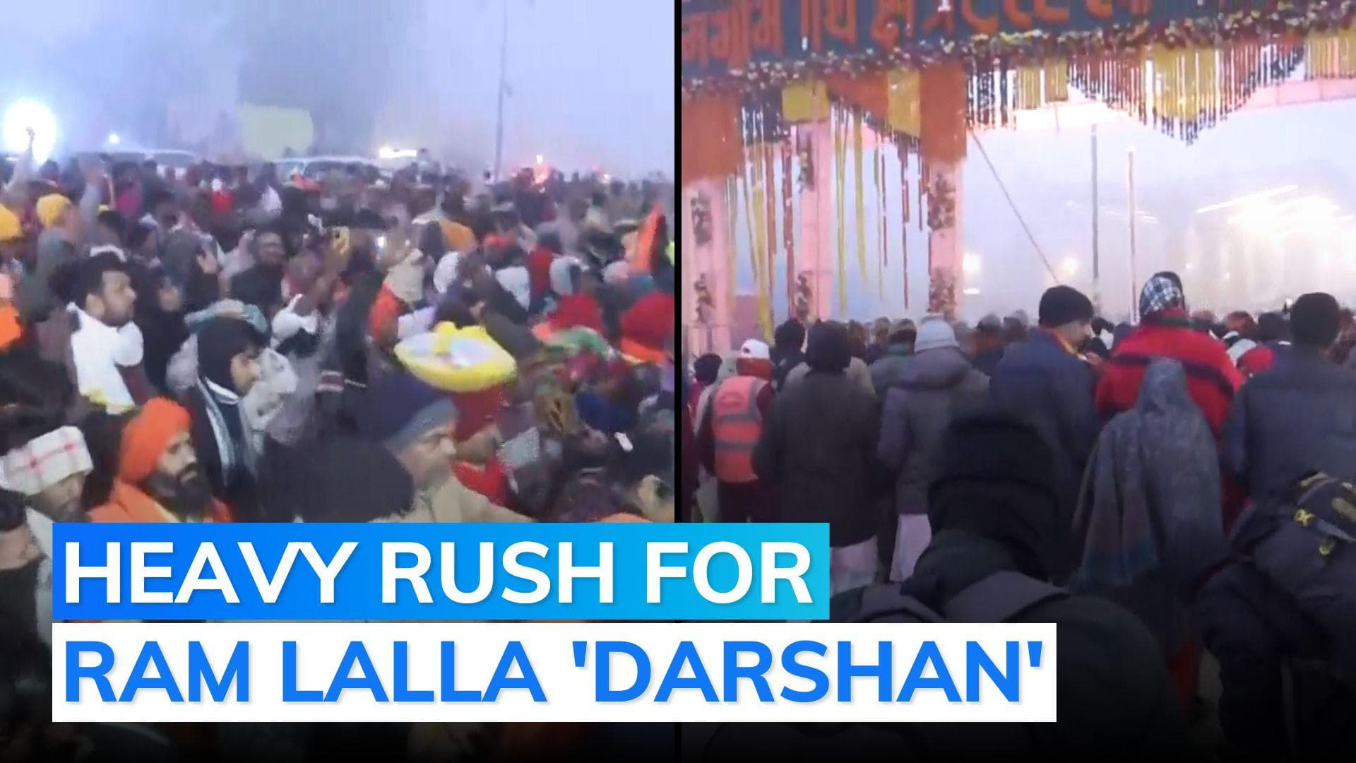 Devotees line up since 3 am at Ram Temple day after consecration