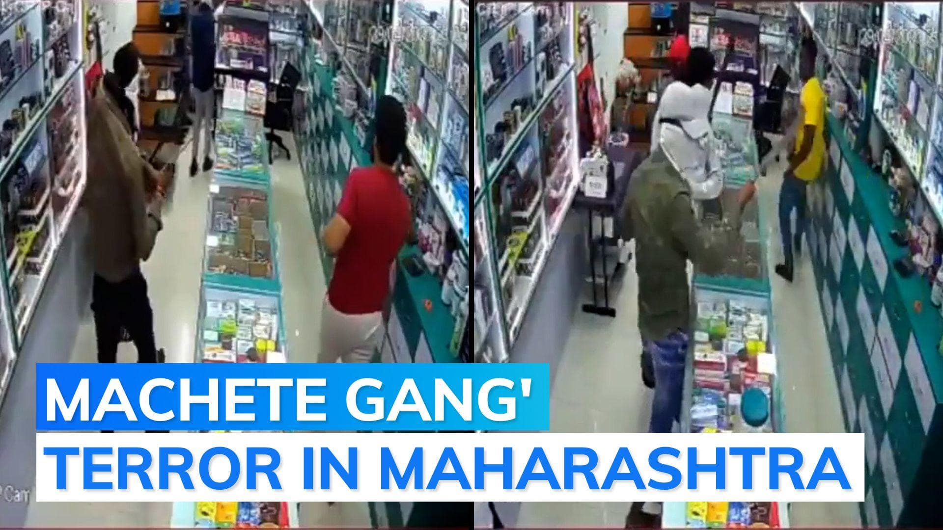Caught on camera: 6 men with machetes attack pharmacy near Pune