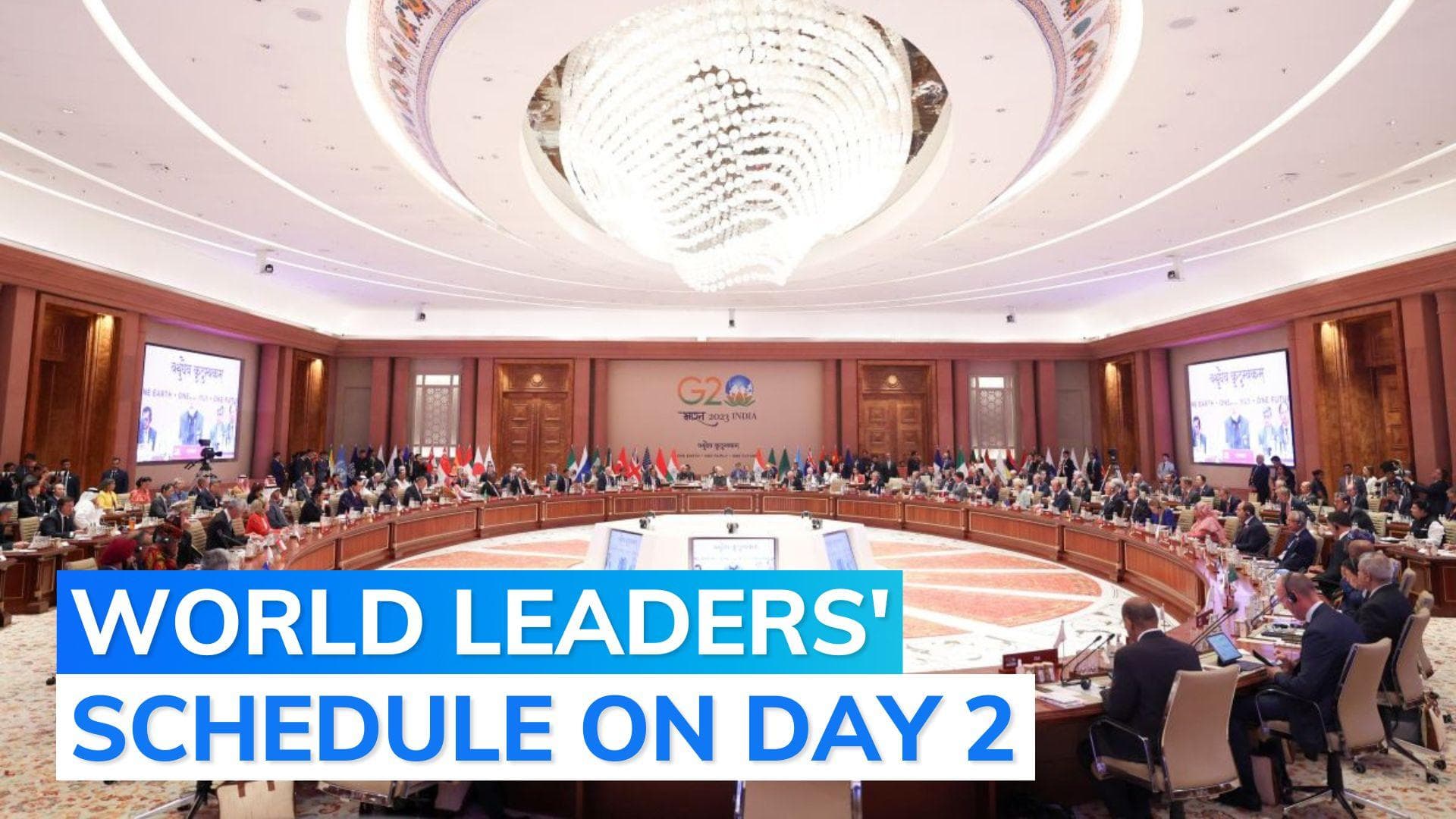 Here's the schedule for the Day 2 of the G20 summit