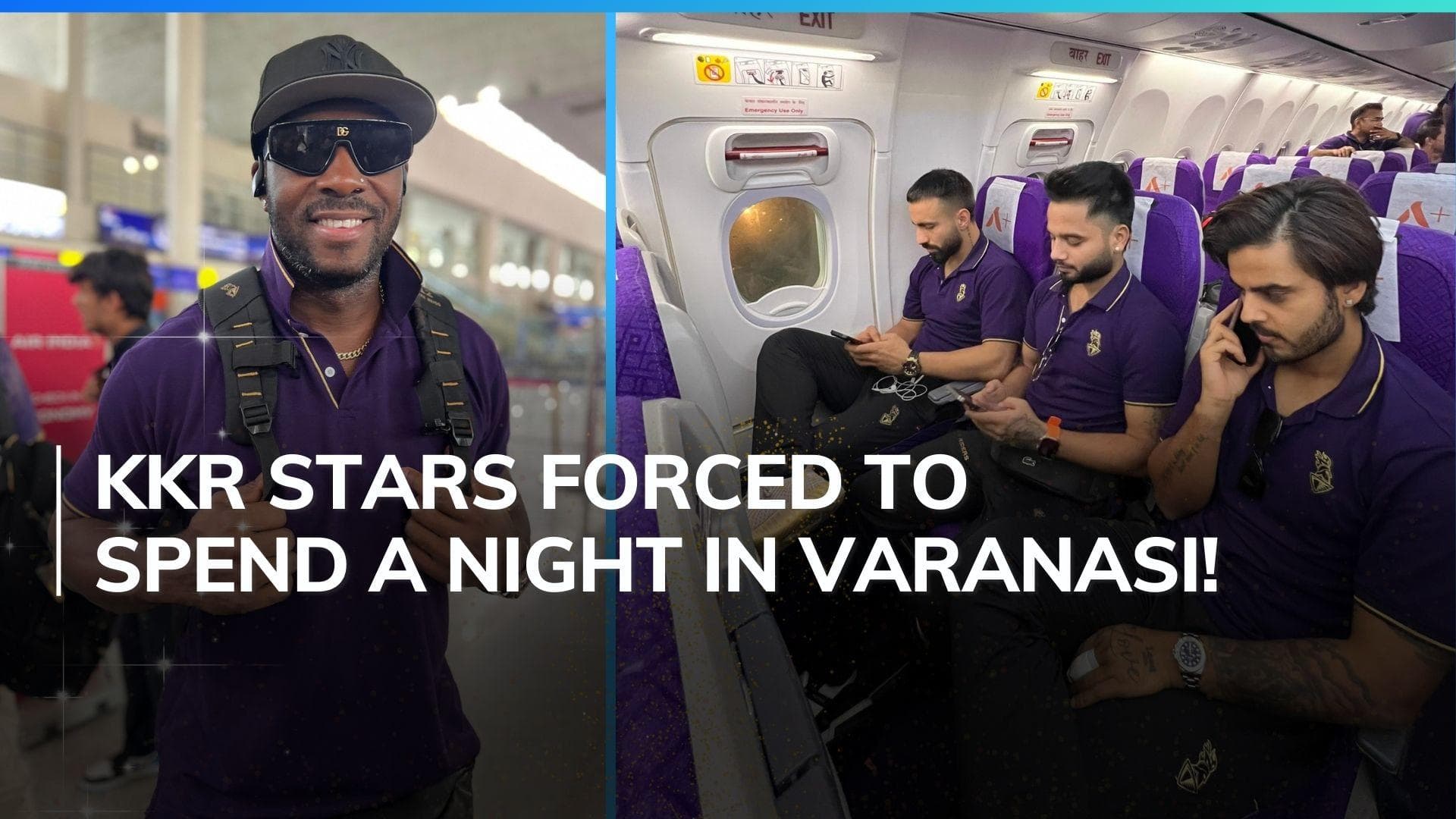 KKR players return home after their flight diverted multiple times due to bad weather | IPL 2024