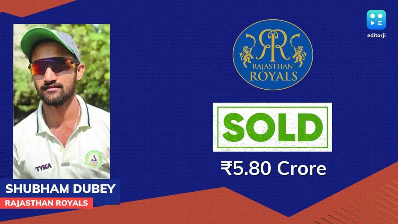 अनकैप्ड शुभम दूबे पर मेहरबान हुई राजस्थान
अनकैप्ड शुभम दूबे पर मेहरबान हुई राजस्थान