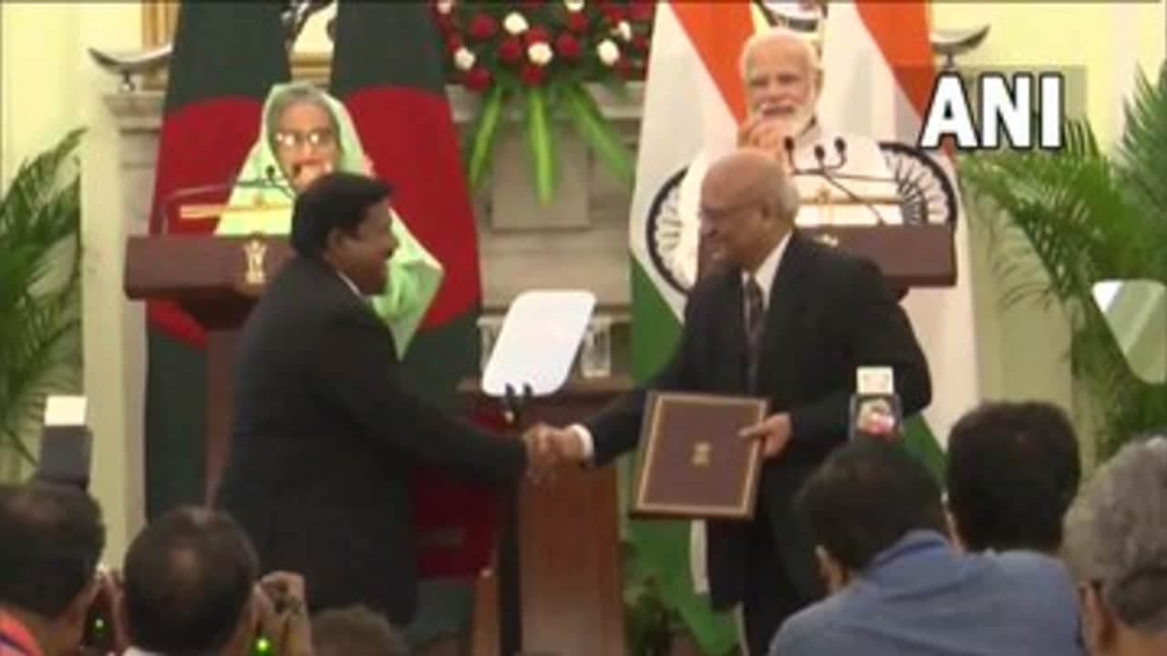 भारत और बांग्लादेश का साझा बयान जारी, कई क्षेत्रों में सहयोग बढ़ाने पर बनी सहमति भारत और बांग्लादेश का साझा बयान जारी, कई क्षेत्रों में सहयोग बढ़ाने पर बनी सहमति