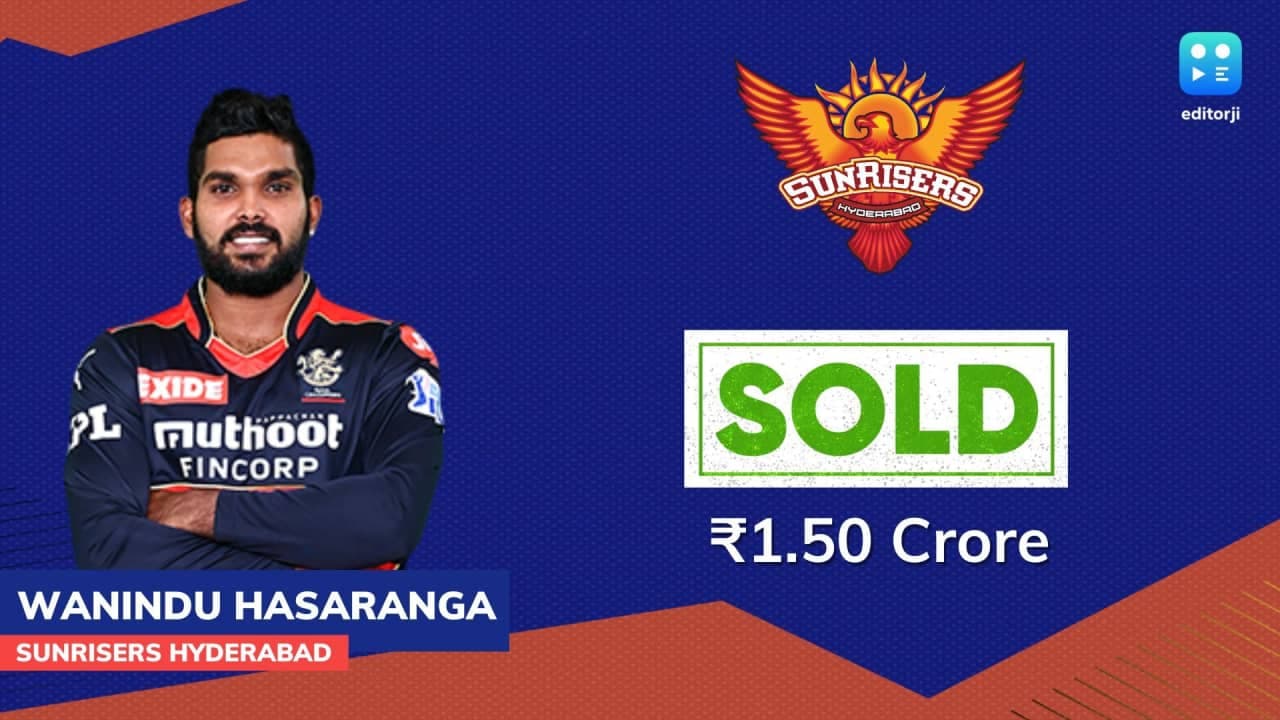 हैदराबाद की टीम में शामिल हुए वानिंदु हसरंगा
हैदराबाद की टीम में शामिल हुए वानिंदु हसरंगा